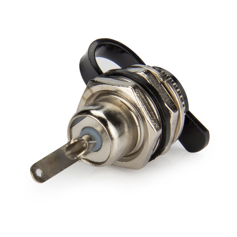 DIYhz 5.5 x 2.5mm DC Power Jack Socket Threaded Female Mount Connector Adapter with Dustproof Plug 10Pcs - Image 2